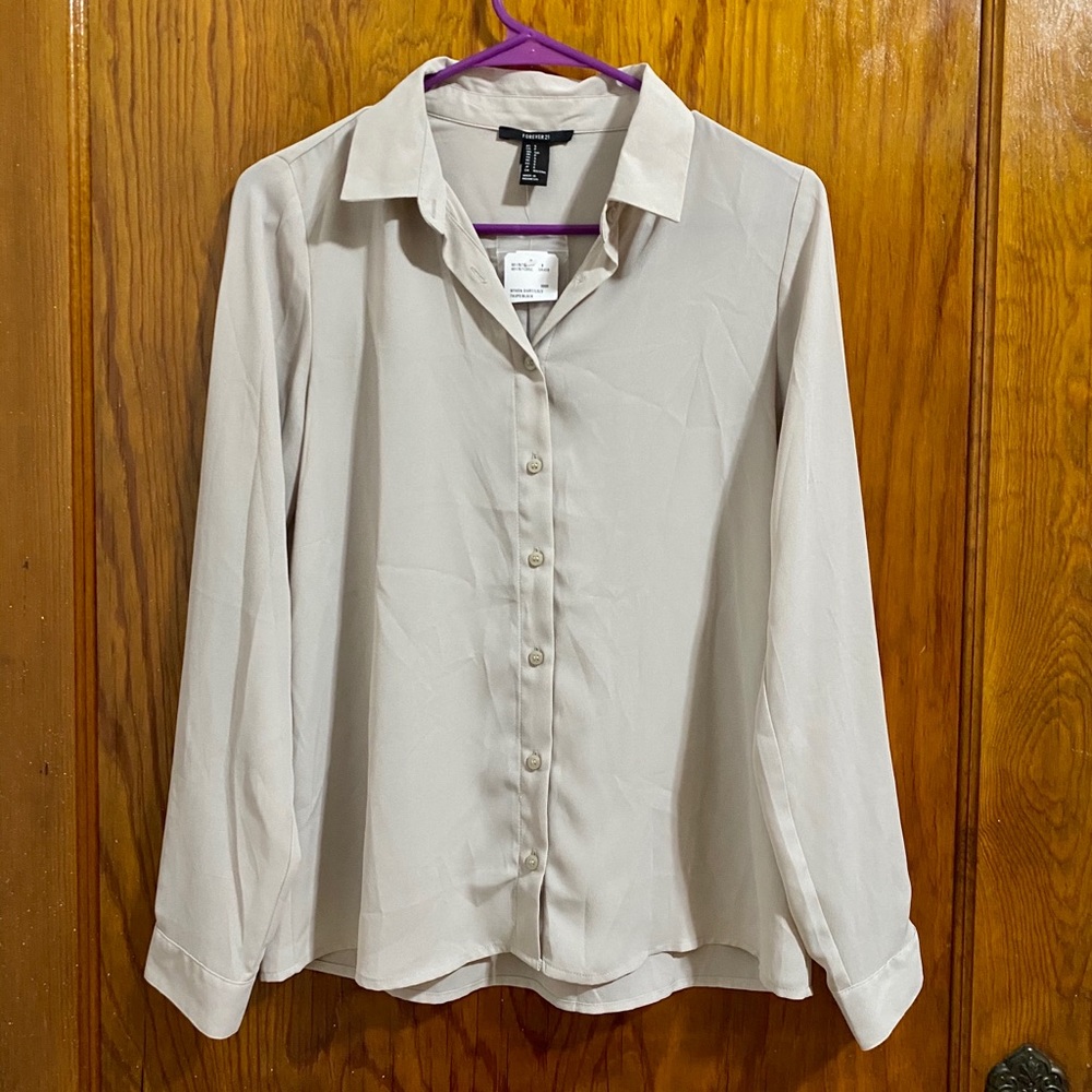 Women’s Chiffon Button-Down Longsleeve | S